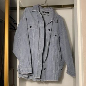Zara light blue corduroy jacket